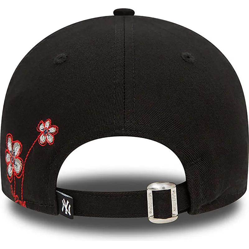 kepsar-curva-svart-justerbart-band-9forty-flower-icon-fran-new-york-yankees-mlb-av-new-era