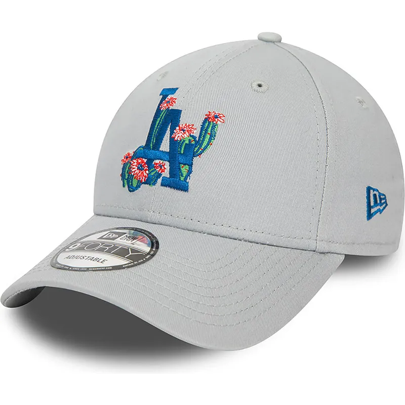 kepsar-curva-gra-justerbart-band-9forty-flower-icon-fran-los-angeles-dodgers-mlb-av-new-era