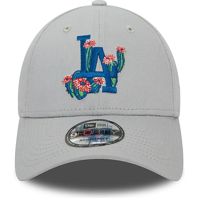 kepsar-curva-gra-justerbart-band-9forty-flower-icon-fran-los-angeles-dodgers-mlb-av-new-era