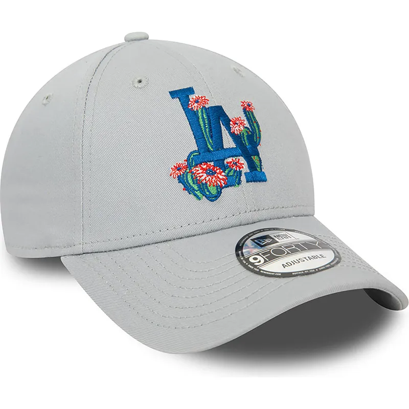 kepsar-curva-gra-justerbart-band-9forty-flower-icon-fran-los-angeles-dodgers-mlb-av-new-era