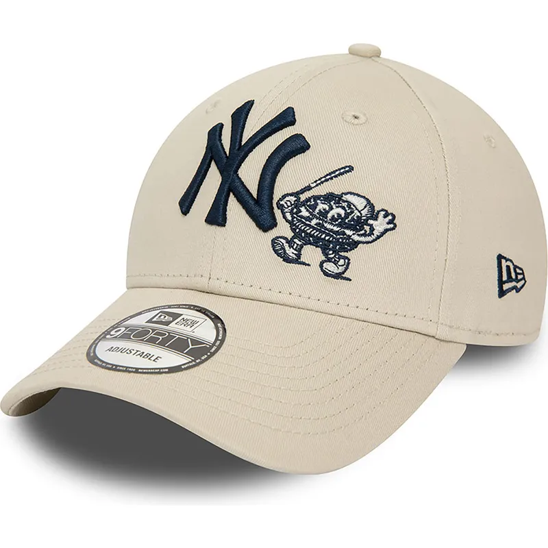 kepsar-curva-beige-justerbart-band-9forty-food-character-fran-new-york-yankees-mlb-av-new-era