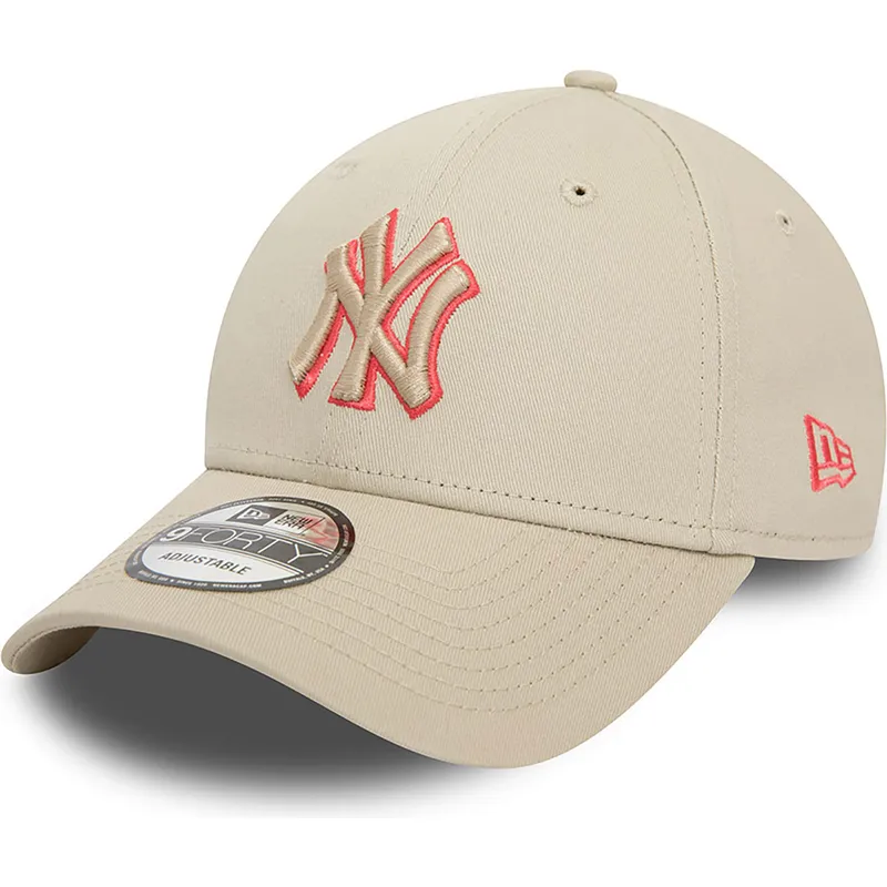 bojd-beige-justerbar-keps-9forty-team-outline-fran-new-york-yankees-mlb-av-new-era