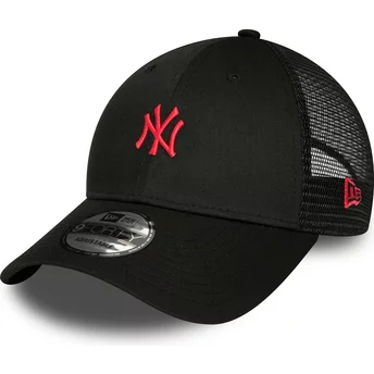 New Era Böjd Bräde Röd Logotyp 9FORTY Hemmafield New York Yankees MLB Svart Justerbar Keps