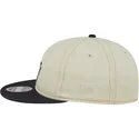 beige-och-marinbla-justerbar-platt-keps-9fifty-retro-crown-denim-fran-new-york-yankees-mlb-av-new-era