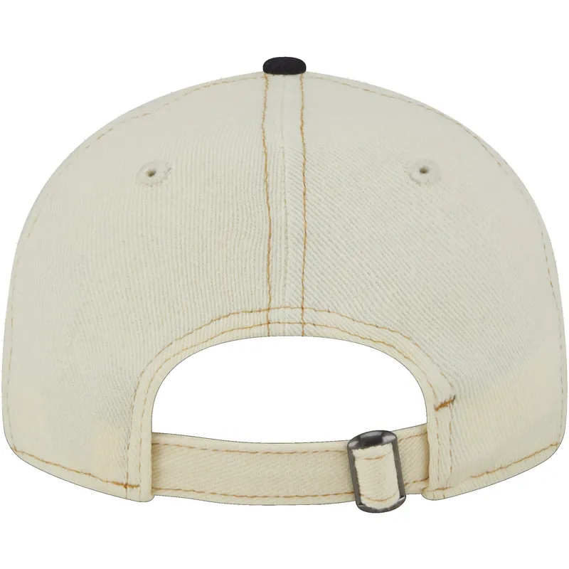 beige-och-marinbla-justerbar-platt-keps-9fifty-retro-crown-denim-fran-new-york-yankees-mlb-av-new-era