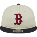 beige-och-marinbla-platt-keps-9fifty-retro-crown-denim-fran-boston-red-sox-mlb-av-new-era