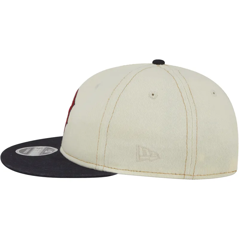 beige-och-marinbla-platt-keps-9fifty-retro-crown-denim-fran-boston-red-sox-mlb-av-new-era