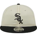 beige-och-svart-platt-keps-9fifty-retro-crown-denim-fran-chicago-white-sox-mlb-av-new-era