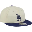 beige-och-bla-9fifty-retro-crown-denim-platt-keps-fran-los-angeles-dodgers-mlb-av-new-era