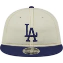 beige-och-bla-9fifty-retro-crown-denim-platt-keps-fran-los-angeles-dodgers-mlb-av-new-era