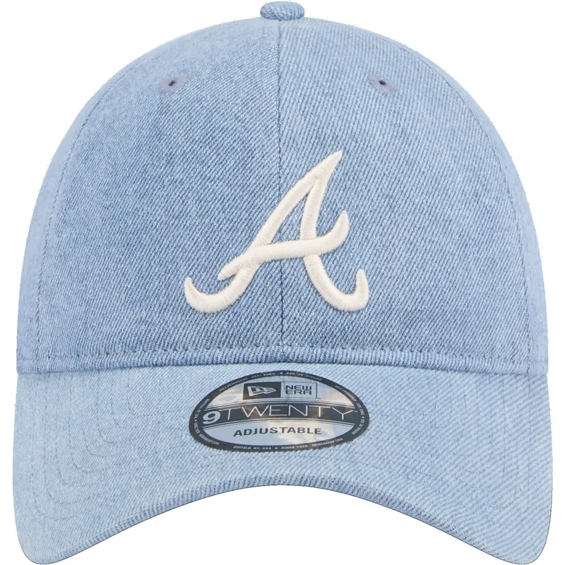 kepsar-curva-bla-justerbart-band-9twenty-washed-denim-fran-atlanta-braves-mlb-av-new-era