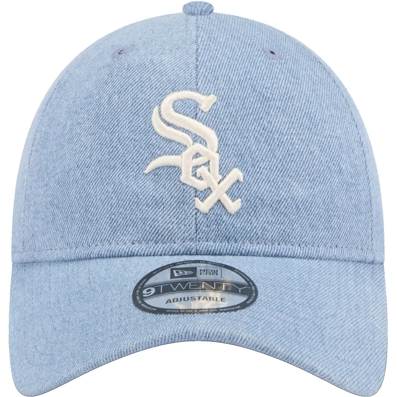 bojd-bla-justerbar-keps-9twenty-washed-denim-fran-chicago-white-sox-mlb-av-new-era
