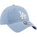 kepsar-curva-bla-justerbart-band-9twenty-washed-denim-fran-los-angeles-dodgers-mlb-av-new-era