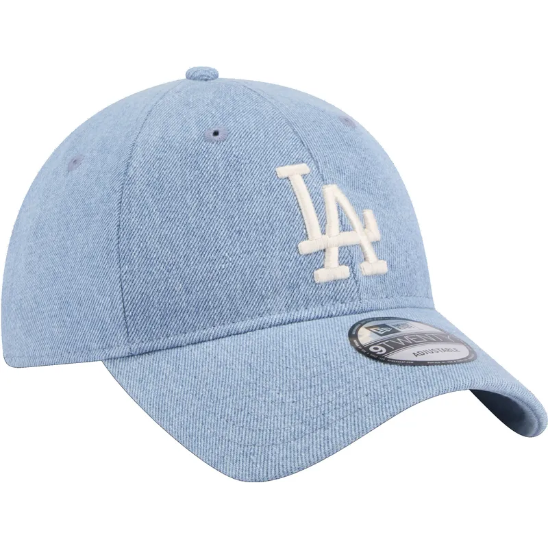 kepsar-curva-bla-justerbart-band-9twenty-washed-denim-fran-los-angeles-dodgers-mlb-av-new-era