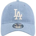 kepsar-curva-bla-justerbart-band-9twenty-washed-denim-fran-los-angeles-dodgers-mlb-av-new-era