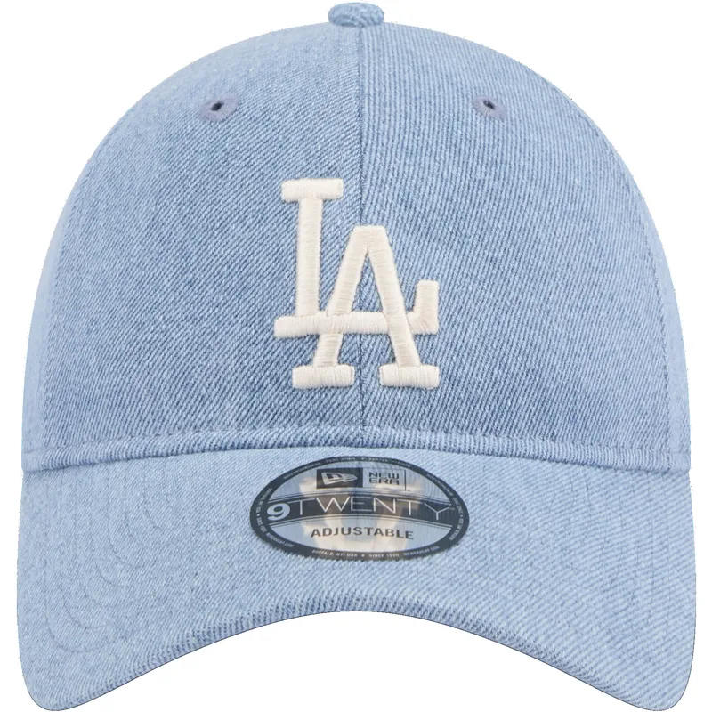 kepsar-curva-bla-justerbart-band-9twenty-washed-denim-fran-los-angeles-dodgers-mlb-av-new-era