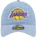kepsar-curva-bla-justerbart-band-9twenty-washed-denim-fran-los-angeles-lakers-nba-av-new-era