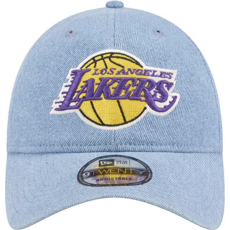 kepsar-curva-bla-justerbart-band-9twenty-washed-denim-fran-los-angeles-lakers-nba-av-new-era