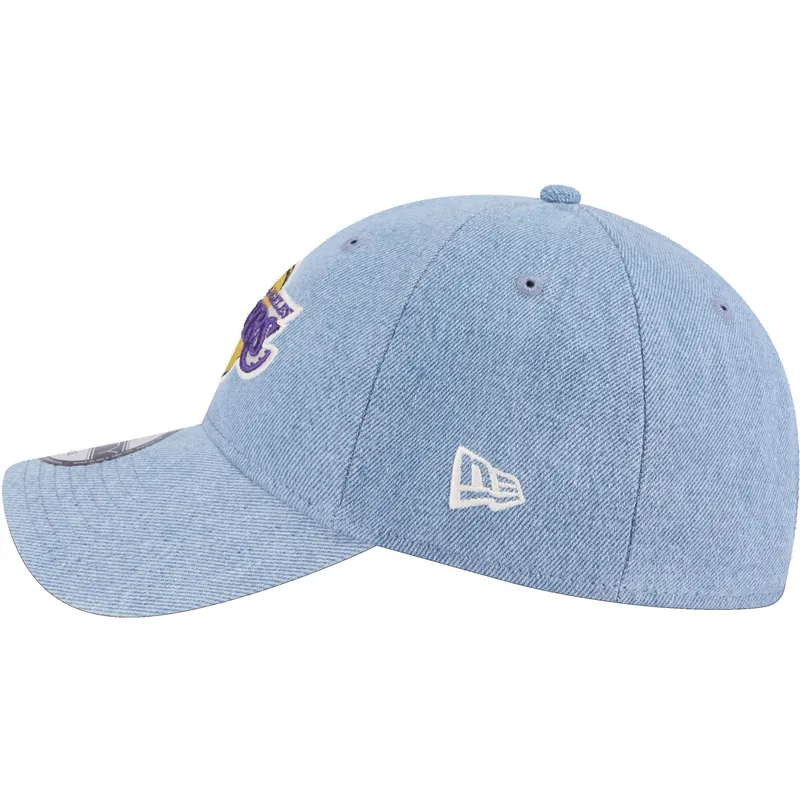 kepsar-curva-bla-justerbart-band-9twenty-washed-denim-fran-los-angeles-lakers-nba-av-new-era
