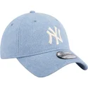 new-era-curved-brim-9twenty-washed-denim-new-york-yankees-mlb-blue-adjustable-cap