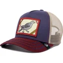 goorin-bros-ye-olde-birdie-the-farm-retro-classic-marinbla-beige-och-rod-fagel-truckerkeps