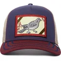 goorin-bros-ye-olde-birdie-the-farm-retro-classic-marinbla-beige-och-rod-fagel-truckerkeps