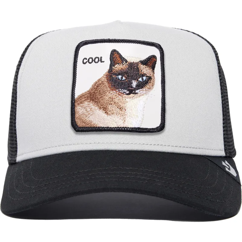 truckerkeps-vit-och-svart-katt-cool-cat-the-farm-premium-fran-goorin-bros