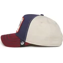 snapbackkeps-marinbla-beige-och-rod-med-bojd-skarm-gallo-cock-all-american-rooster-100-the-farm-all-over-canvas-fran-goorin-bros