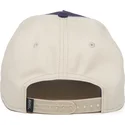 snapbackkeps-marinbla-beige-och-rod-med-bojd-skarm-gallo-cock-all-american-rooster-100-the-farm-all-over-canvas-fran-goorin-bros