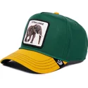 gron-och-gul-kurvad-keps-snapback-elefant-extra-large-100-the-farm-all-over-canvas-fran-goorin-bros