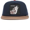 goorin-bros-lone-wolf-one-pack-the-farm-flats-marinbla-och-brun-platt-snapback-keps