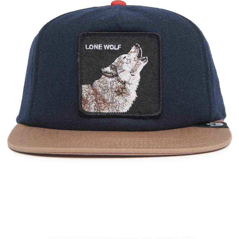platt-keps-marinbla-och-brun-snapback-varg-lone-wolf-one-pack-the-farm-flats-fran-goorin-bros