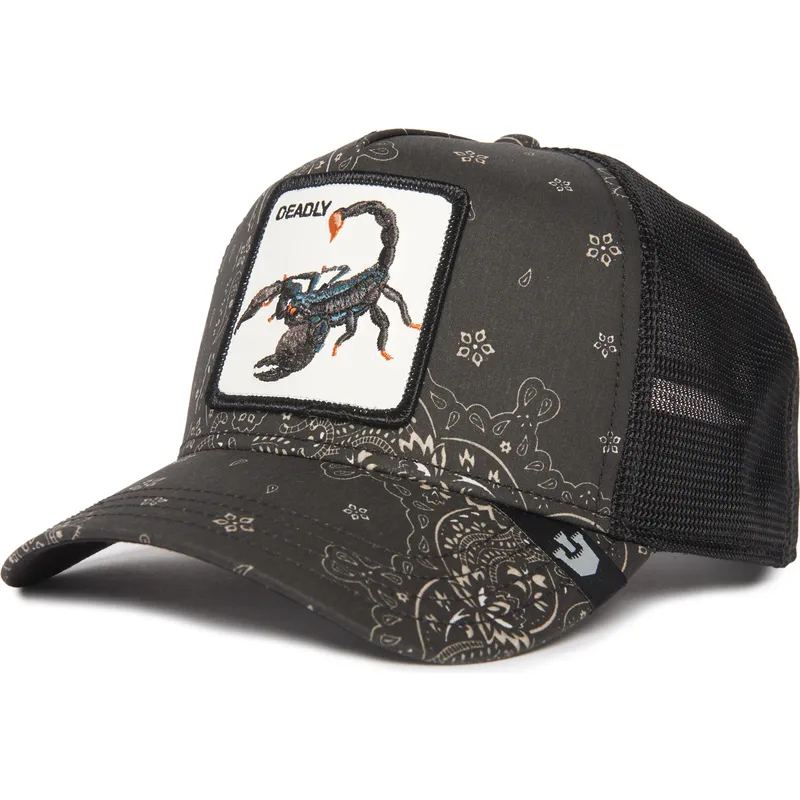 svart-trucker-keps-skorpion-deadly-diamonds-and-pearls-the-farm-paisley-fran-goorin-bros