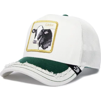 Vit trucker-keps ko Cash Silky Cow The Farm Silky Roots från Goorin Bros.