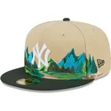 new-york-yankees-mlb-new-era-brun-och-gron-justerbar-59fifty-team-landscape-flat-keps