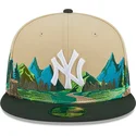 new-york-yankees-mlb-new-era-brun-och-gron-justerbar-59fifty-team-landscape-flat-keps