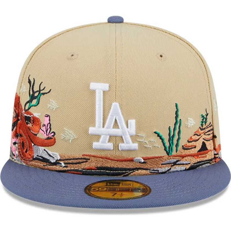 kepsar-plana-brun-justerad-59fifty-team-landscape-fran-los-angeles-dodgers-mlb-av-new-era