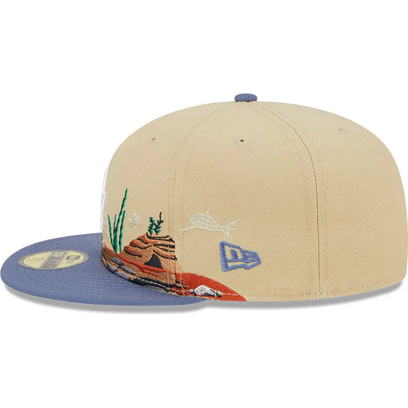 kepsar-plana-brun-justerad-59fifty-team-landscape-fran-los-angeles-dodgers-mlb-av-new-era