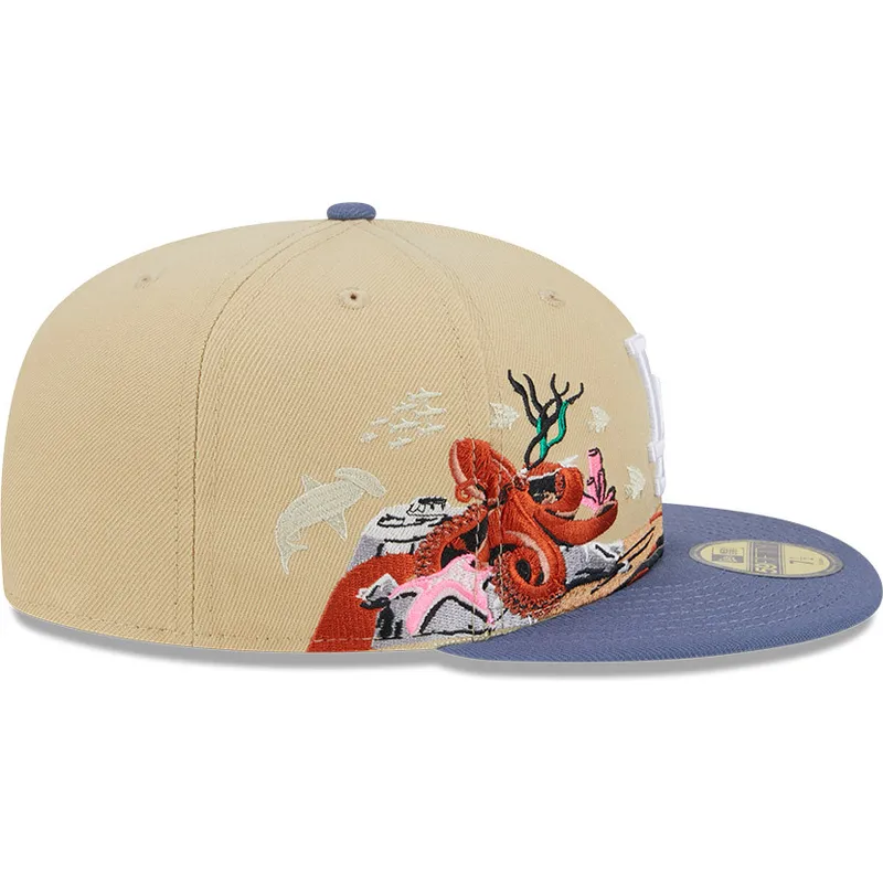 kepsar-plana-brun-justerad-59fifty-team-landscape-fran-los-angeles-dodgers-mlb-av-new-era