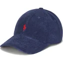 polo-ralph-lauren-cotton-terry-classic-sport-justerbar-marinbla-bojd-keps-med-rod-logotyp