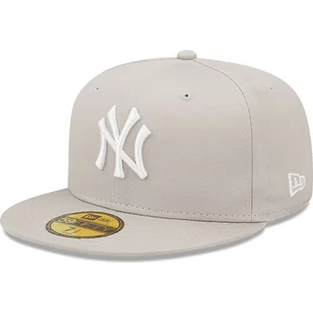 New Era Flat Brim 59FIFTY League Essential New York Yankees MLB Beige Justerbar Keps
