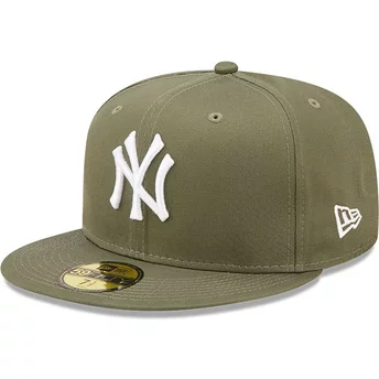 New Era Platt Brätte 59FIFTY League Essential New York Yankees MLB Grön Anpassad Keps