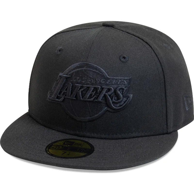 svart-platt-keps-med-svart-logo-59fifty-essential-fran-los-angeles-lakers-nba-av-new-era