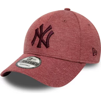 New Era Böjd Brätte Maroon Logo 9FORTY Jersey Essential New York Yankees MLB Maroon Justerbar Keps