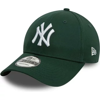 New Era Böjd Brätte 9FORTY League Essential New York Yankees MLB Mörkgrön Justerbar Keps