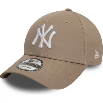 New Era Böjd Brädd 9FORTY League Essential New York Yankees MLB Ljusbrun Justerbar Keps