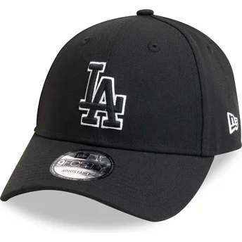 New Era Los Angeles Dodgers MLB 9FORTY Pop Outline justerbar svart böjd keps