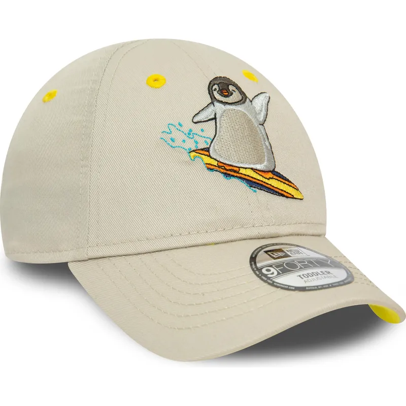 kepsar-curva-beige-justerbart-band-for-barn-9forty-character-fran-pinguino-av-new-era