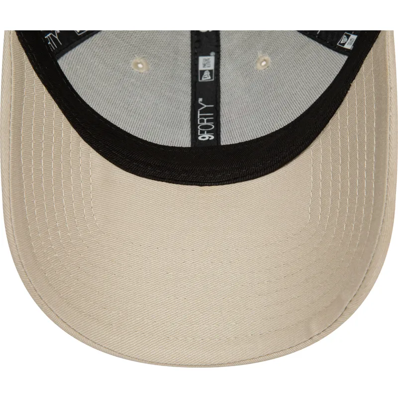 kepsar-curva-beige-justerbart-band-rosa-9forty-league-essential-fran-los-angeles-dodgers-mlb-av-new-era