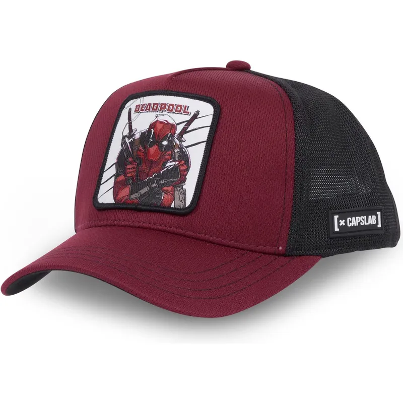 truckerkeps-vinrod-och-svart-for-barn-deadpool-kidbad1-marvel-comics-fran-capslab